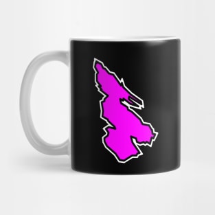 Salt Spring Island Simple Silhouette in Pink Magenta - Bold and Bright - Salt Spring Island Mug